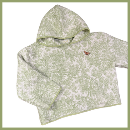 appliqué quilt hoodie (toile garden)