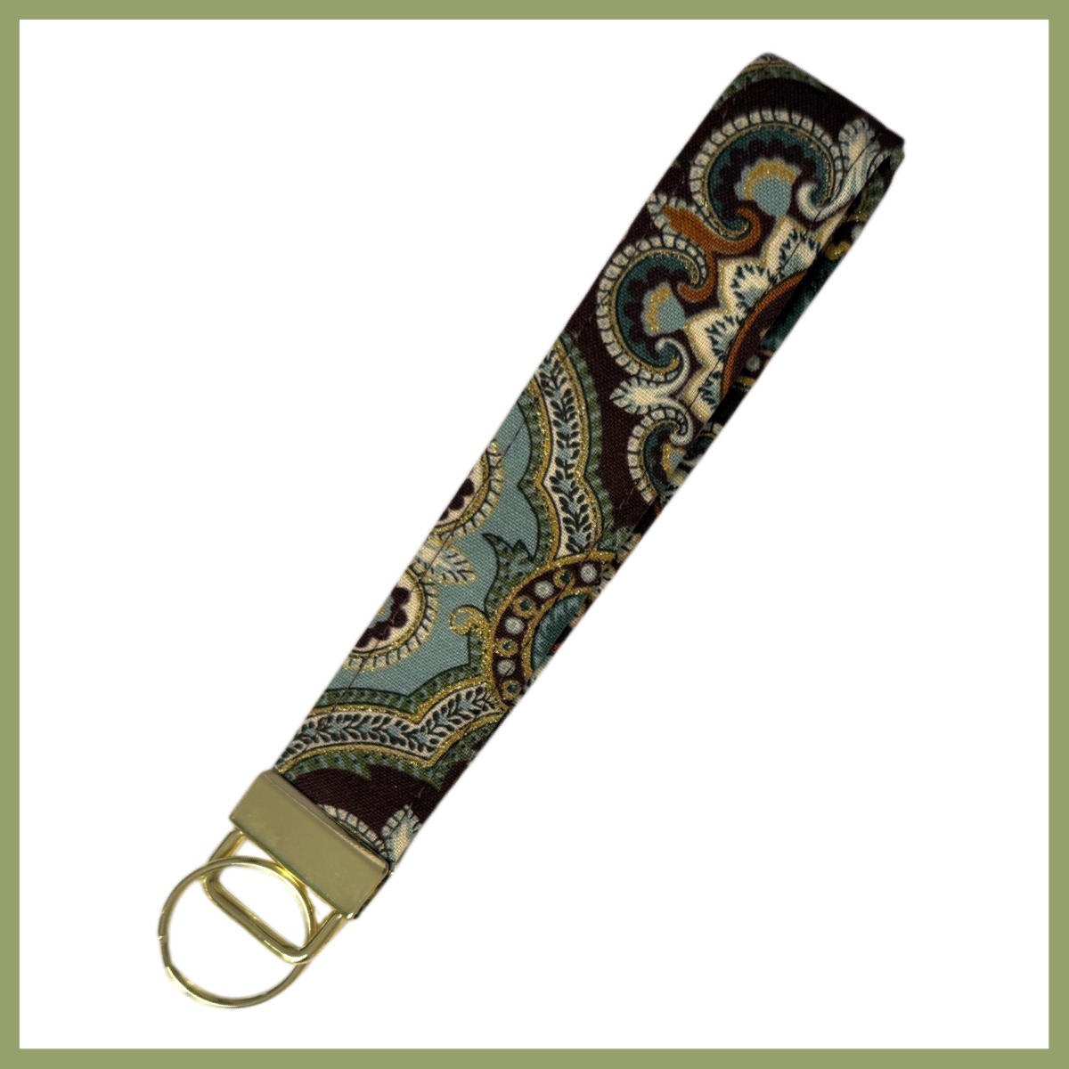 wristlet (golden paisley)