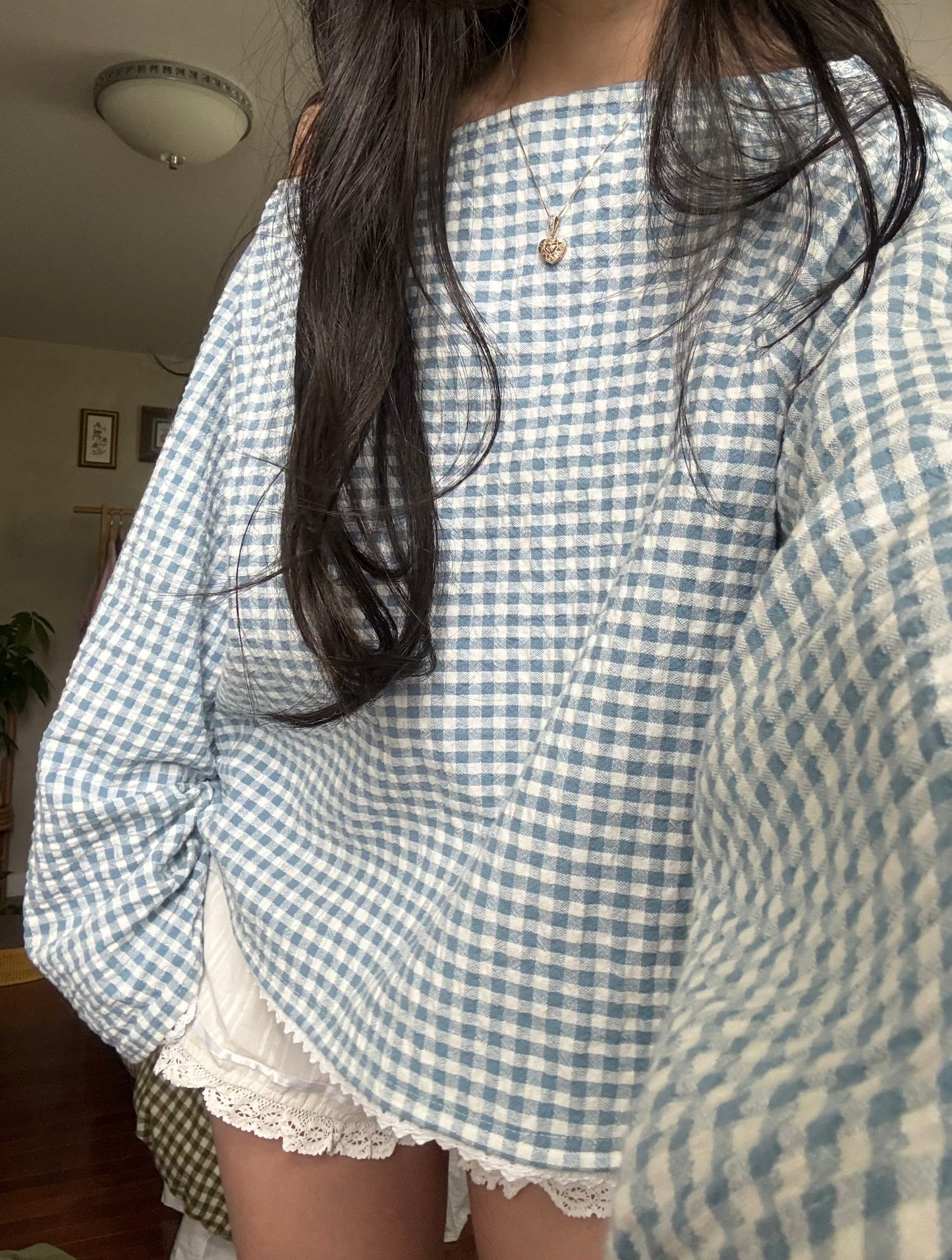 seersucker long sleeve (summer blue)