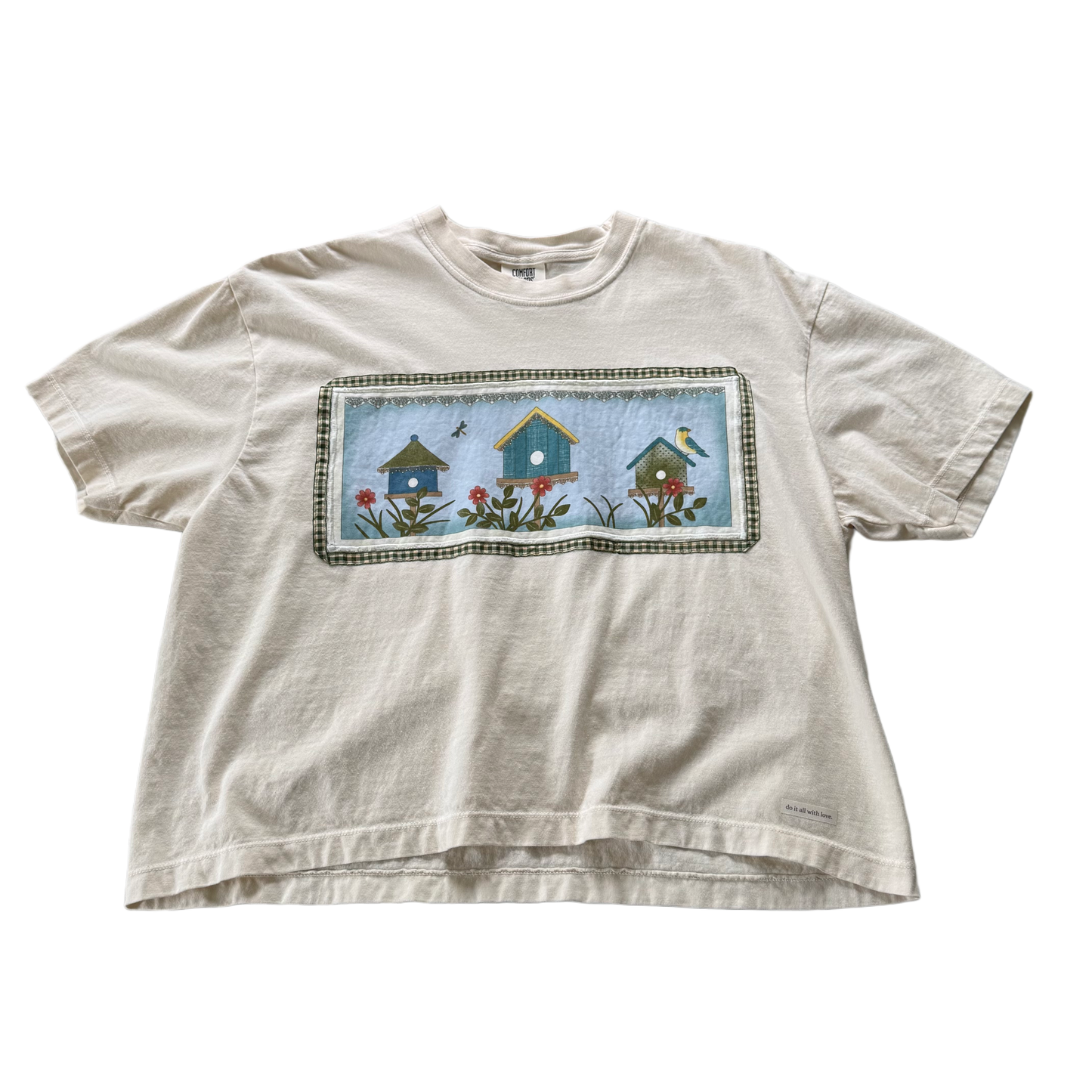 crop tee (bird houses)