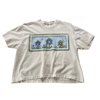 crop tee (bird houses)