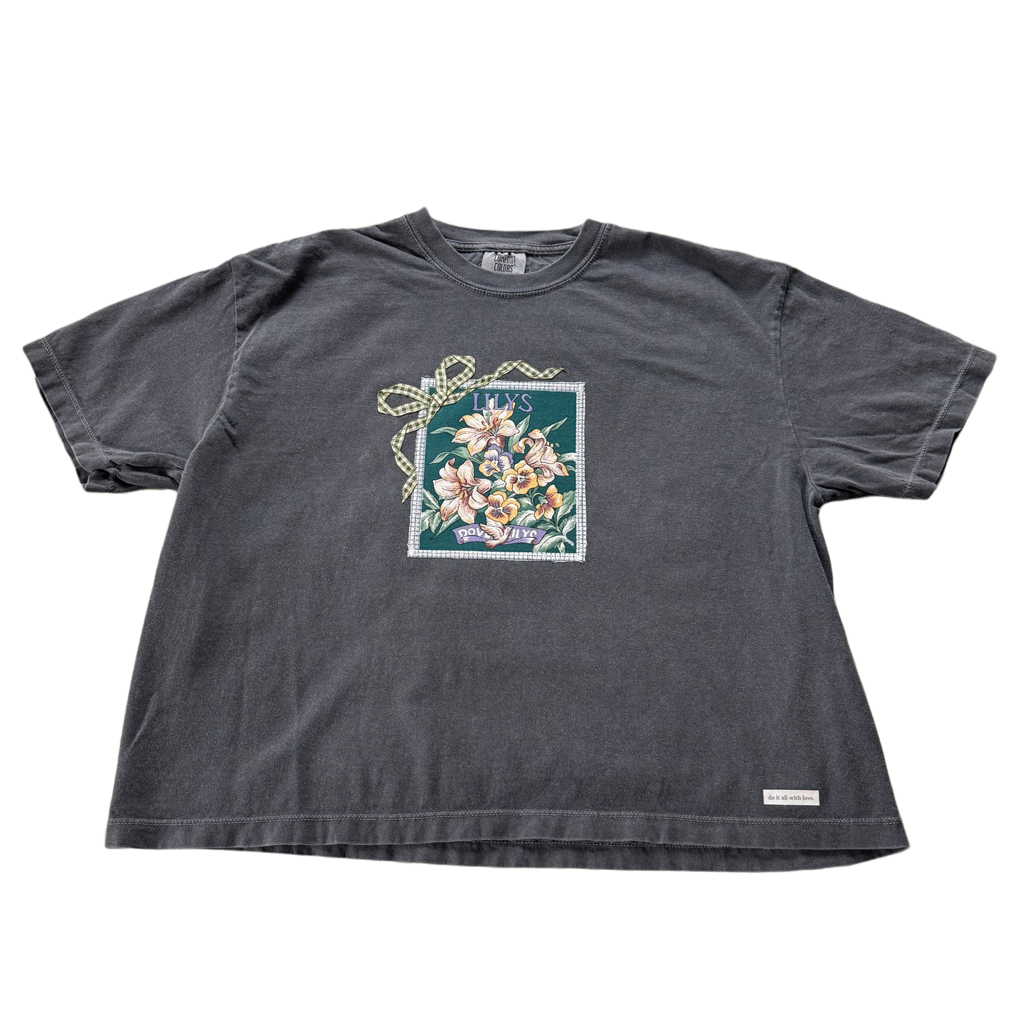 bow crop tee (lily)