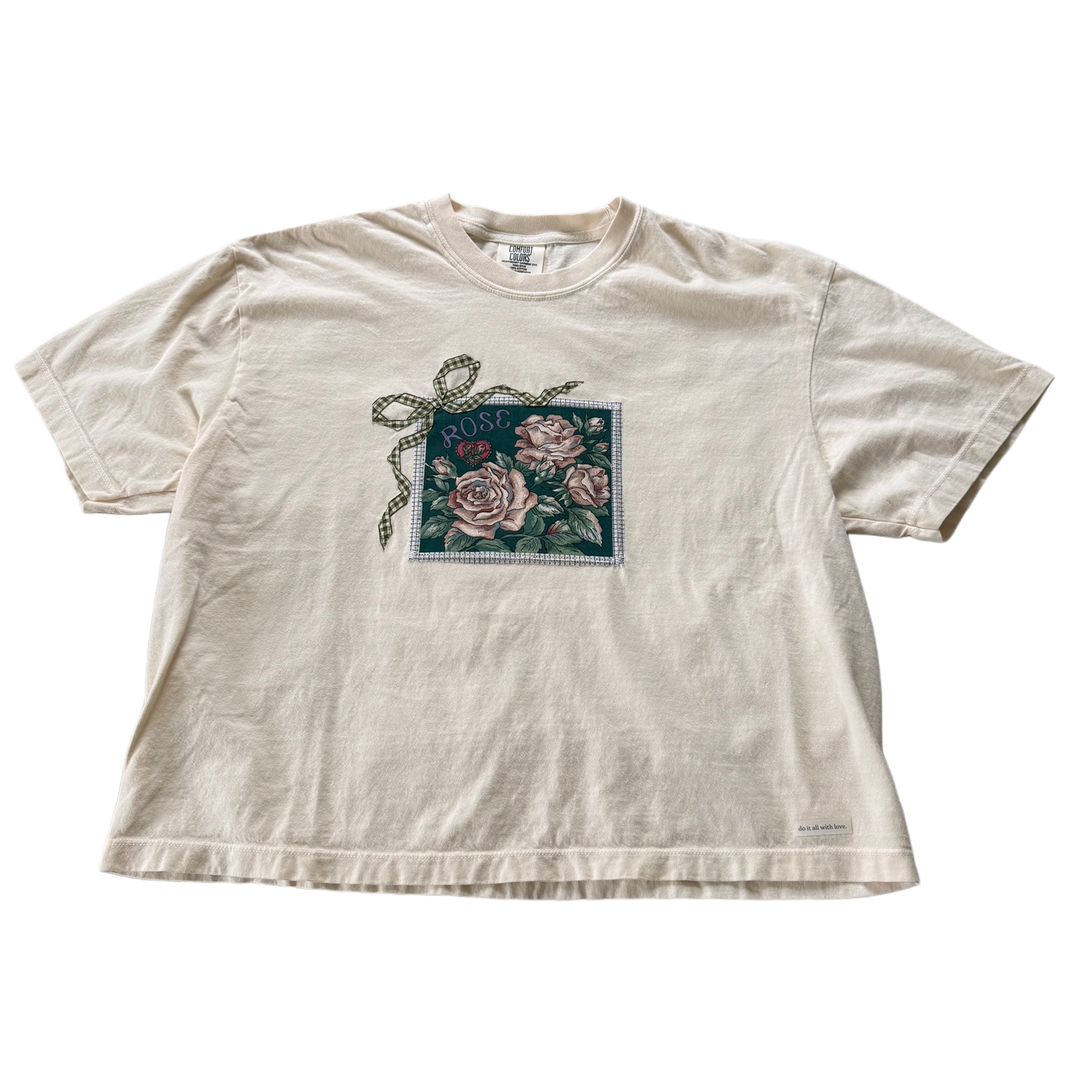 bow crop tee (rose)