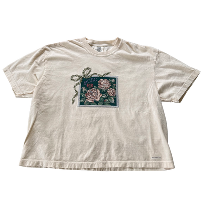 bow crop tee (rose)
