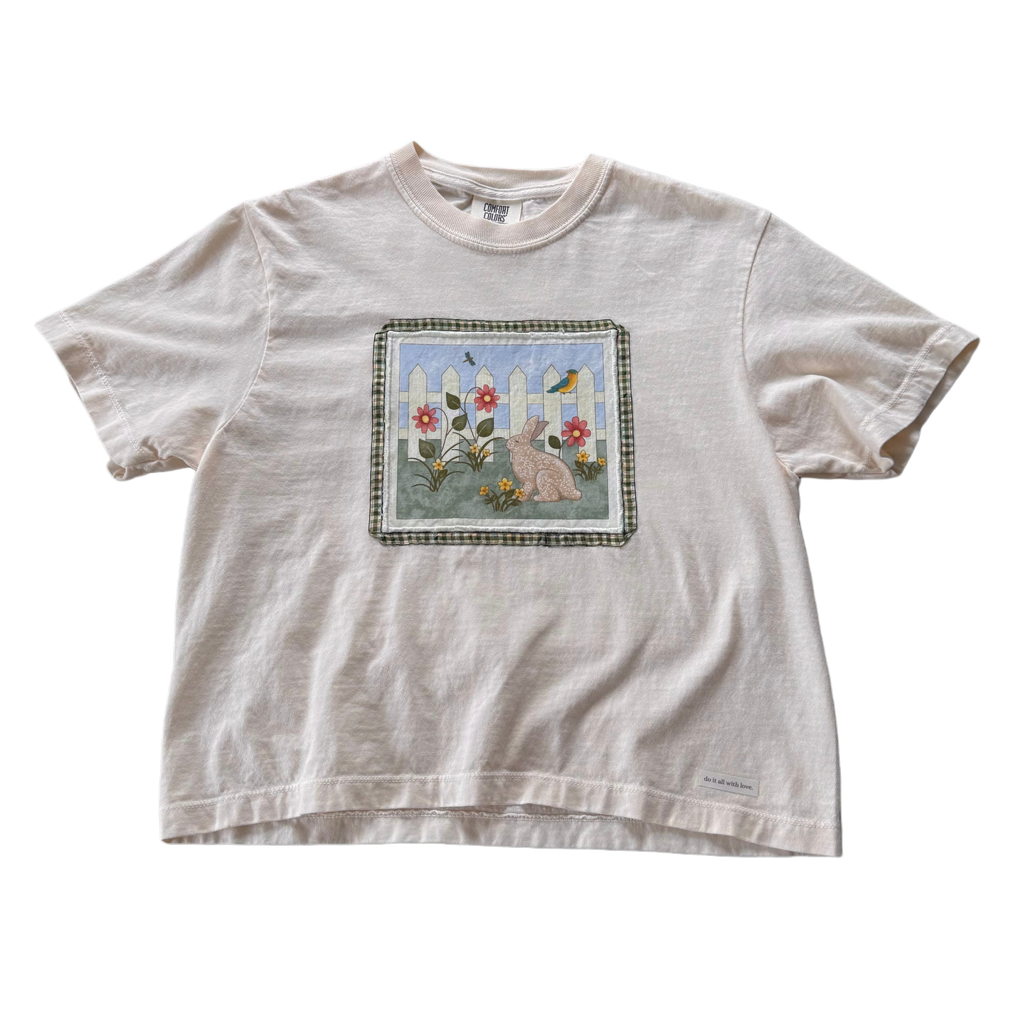 crop tee (garden bunny)