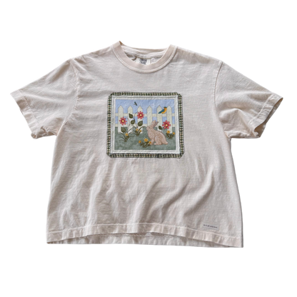 crop tee (garden bunny)