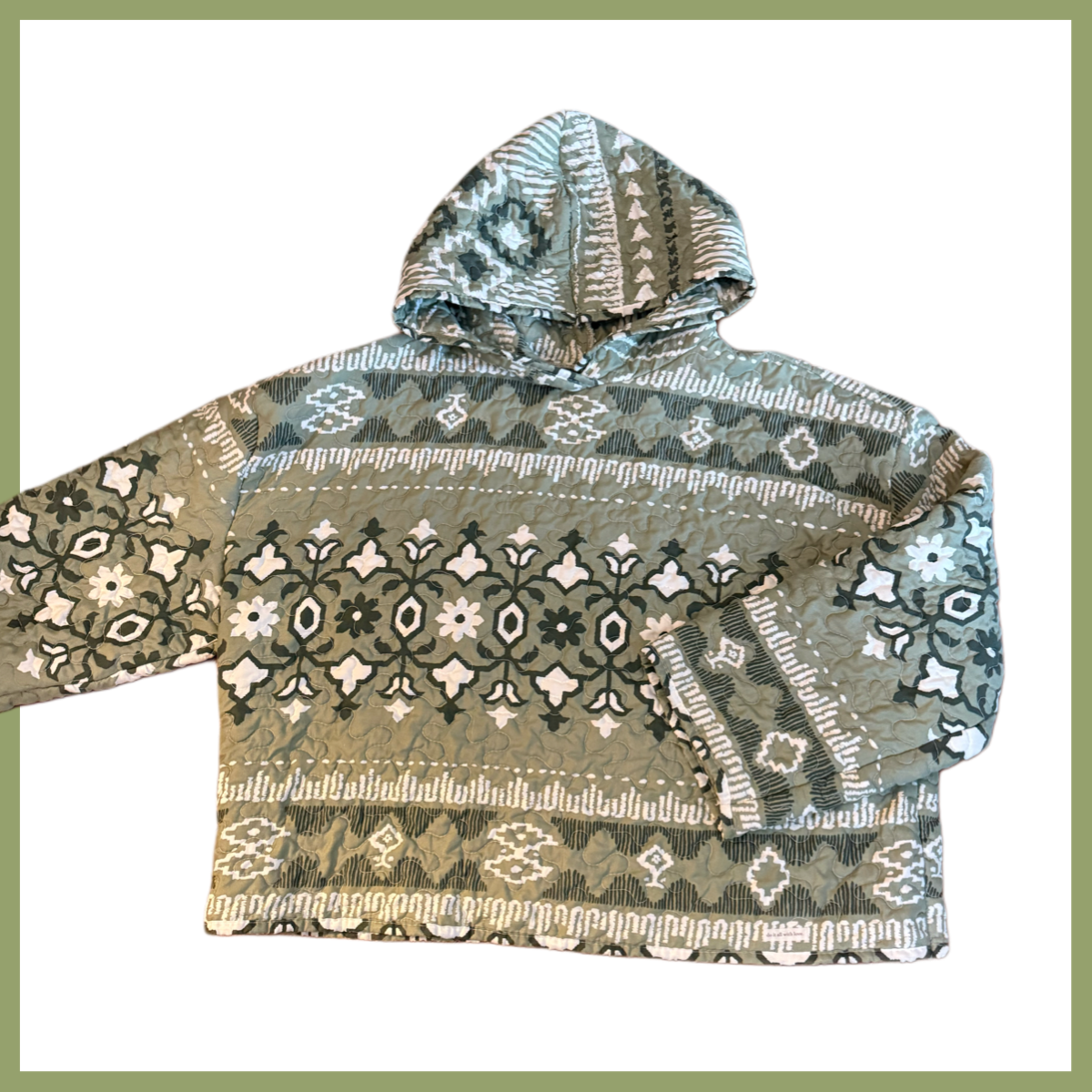 hoodie (mossy folk print)