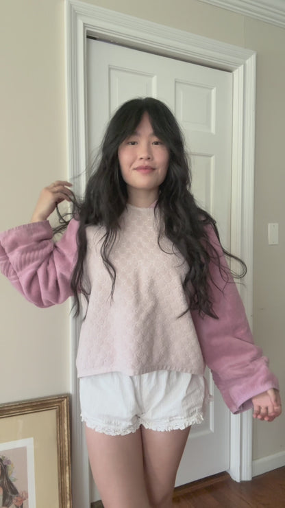 towel hoodie (dusty rose)