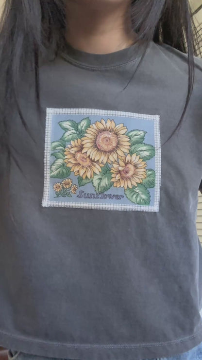crop tee (sunflower)