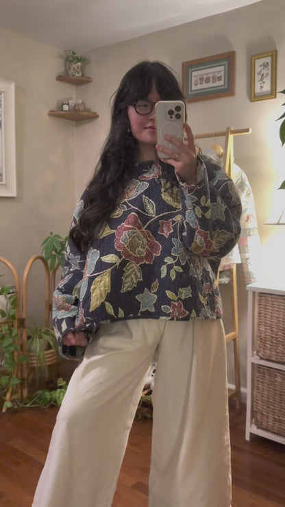crewneck (midnight garden)