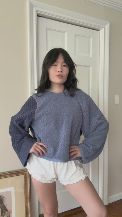 towel hoodie (true blue)