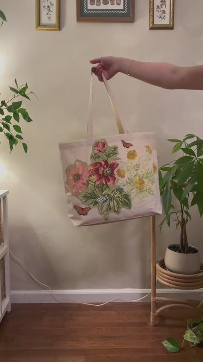 appliqué tote (garden #2)