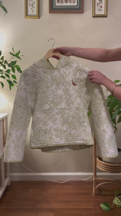 appliqué quilt hoodie (toile garden)