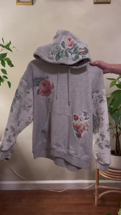 appliqué hoodie (summer rose)